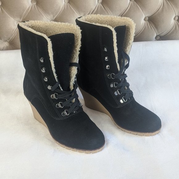 KELSI DAGGER Francille Shearling Ankle Boots 6.5 - Picture 1 of 9